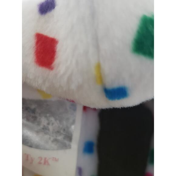 TY Beanie Baby Y2K Millennium Red White Blue Confetti Plush Stuffed Animal - Picture 5 of 6